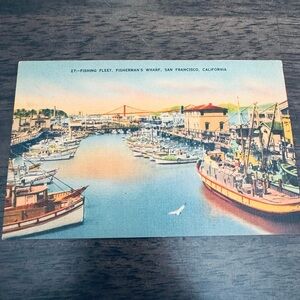 Vintage Fisherman’s Wharf San Francisco California Postcard